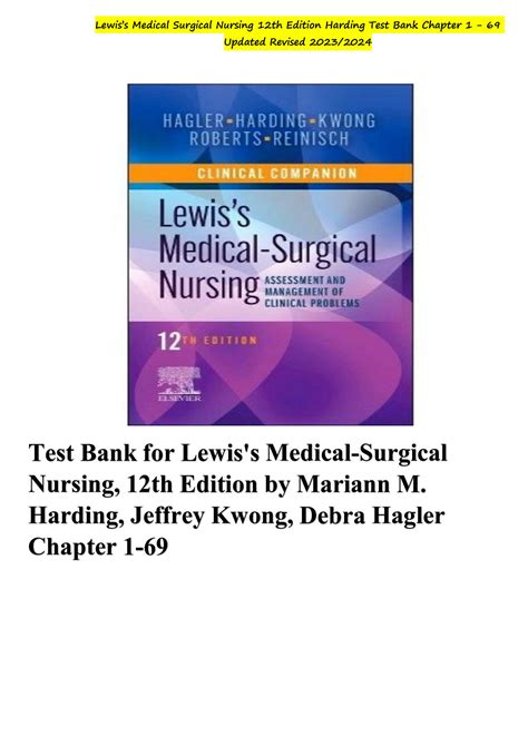 lewis surgical nursing harding test bank